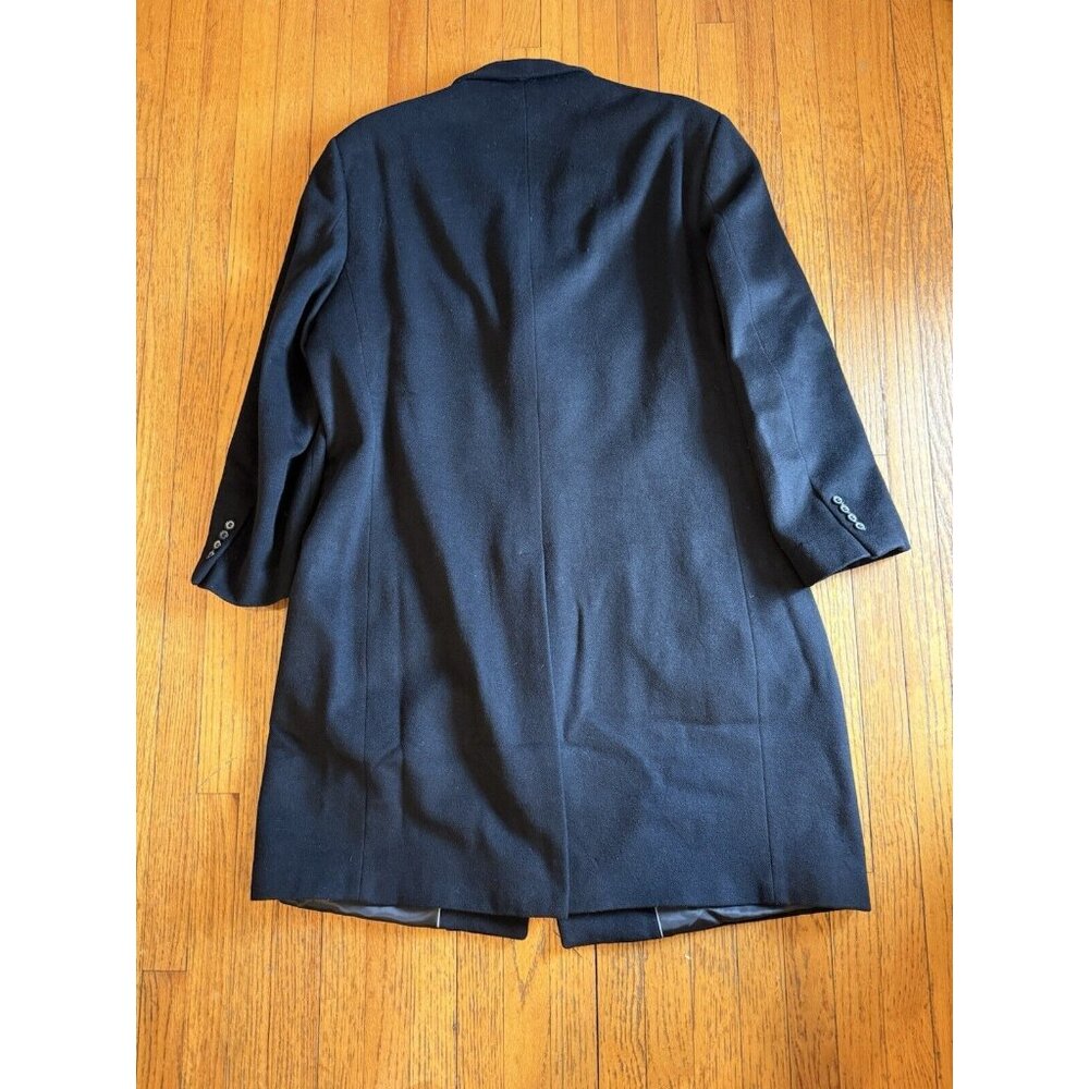 Ralph Lauren men's Columbia Classic Black Overcoat top Coat size 48R $495 - Picture 9 of 9